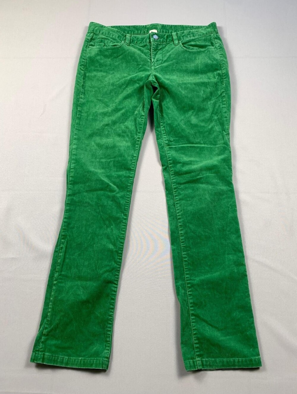 J.Crew City Fit Women’s 29R Green Corduroy Pants Stretch Straight Leg